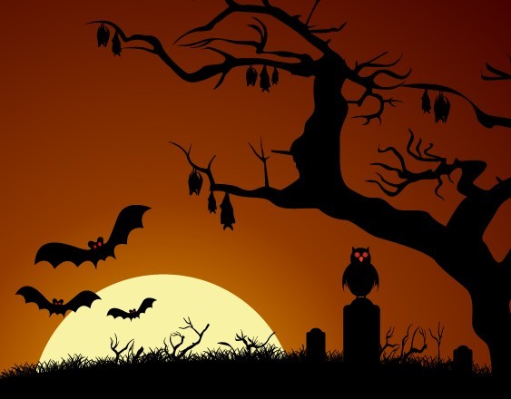 Cartoon Happy Halloween Scary Elements Vector 07