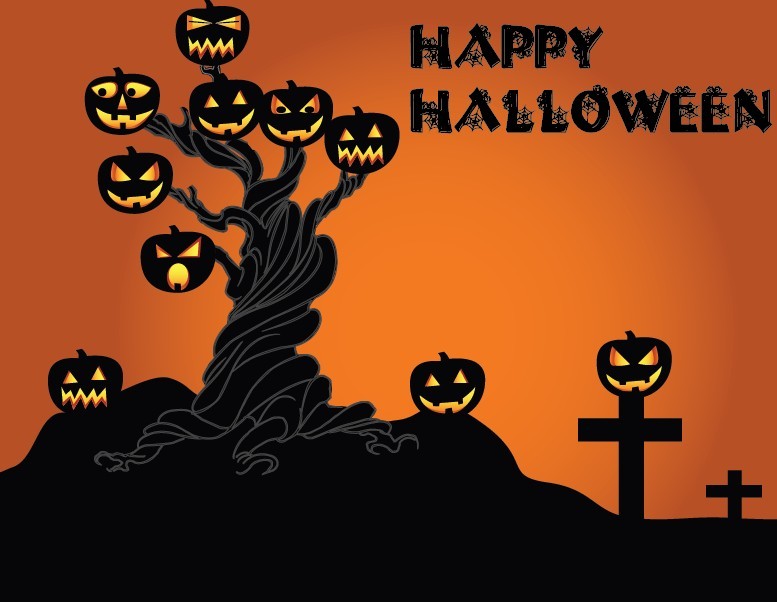 Cartoon Happy Halloween Scary Elements Vector 08
