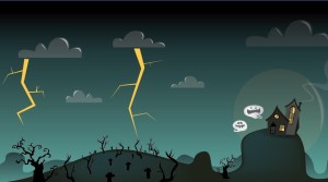 Cartoon Happy Halloween Scary Elements Vector 10