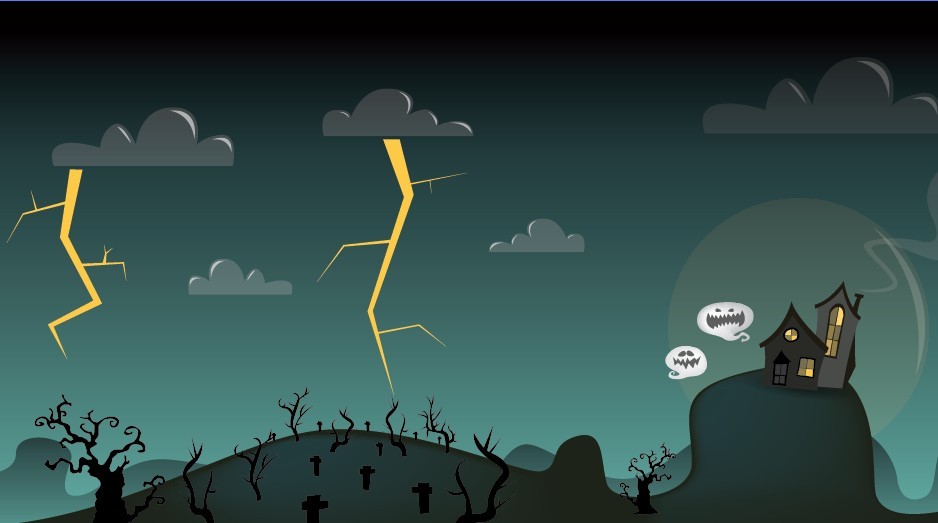 Cartoon Happy Halloween Scary Elements Vector 10