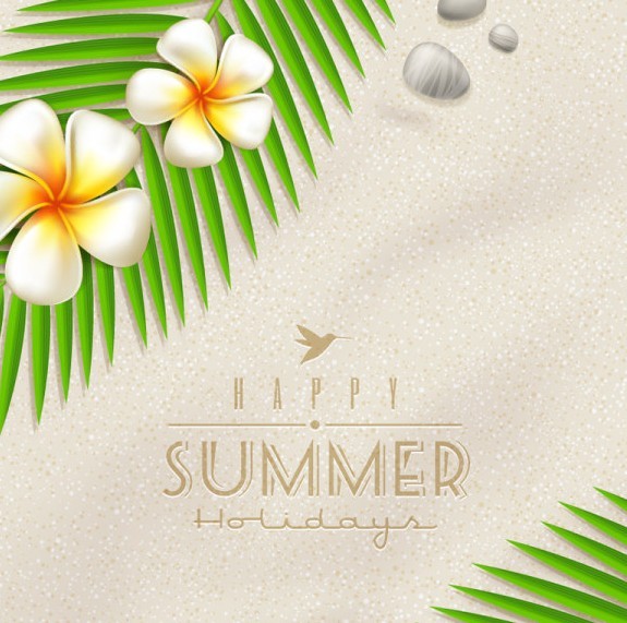 Colorful and Clean Vector Happy Summer Holiday Elements 01