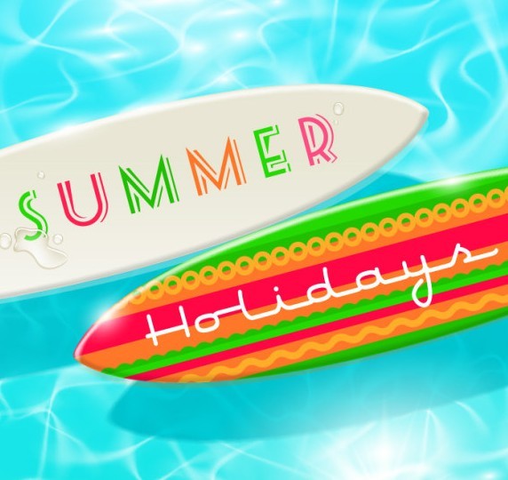 Colorful and Clean Vector Happy Summer Holiday Elements 02