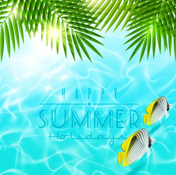 Colorful and Clean Vector Happy Summer Holiday Elements 03