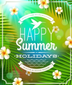 Colorful and Clean Vector Happy Summer Holiday Elements 04