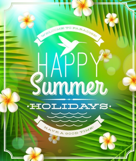 Colorful and Clean Vector Happy Summer Holiday Elements 04