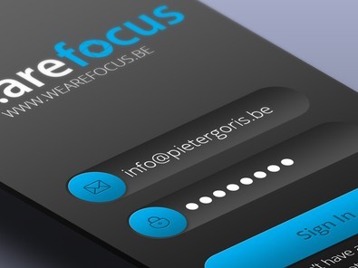 Retina Ready iPhone Login Form UI PSD