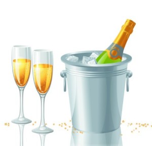 Vector Glossy Wine and Wineglass Elements 02
