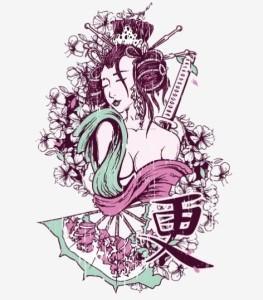 Vector Japanese Geisha Illustration