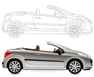 Vector Convertible Sports Car