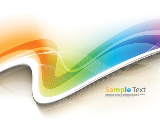 Colorful Vector Wavy Technology Background 01