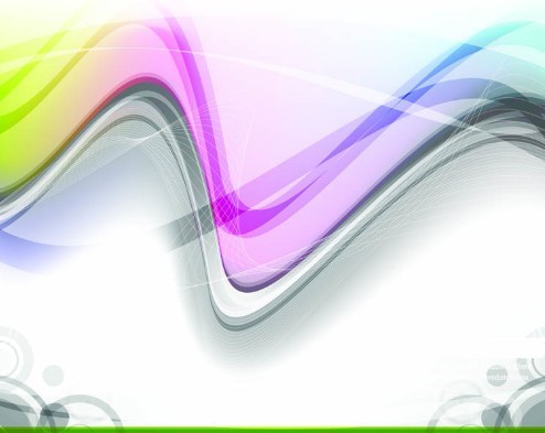 Vector Trendy Abstract Background with Wavy Curves 05