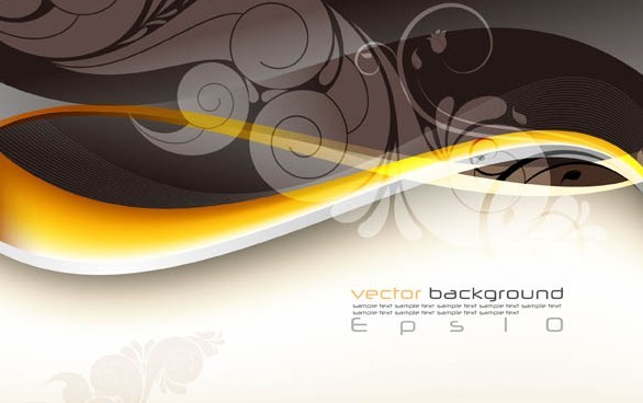 Vector Trendy Abstract Background with Wavy Curves 08