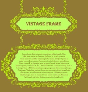 Vintage Old Floral Frame Vector 02