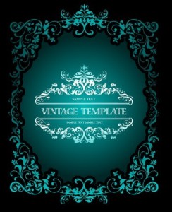 Vintage Old Floral Frame Vector 04