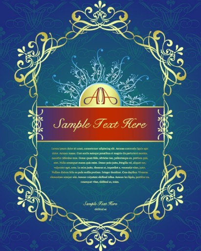 Vintage Old Floral Frame Vector 05