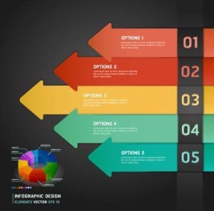 Colorful Paper Number Labels For Infographic Data 01