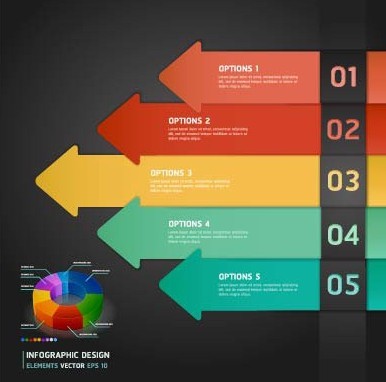 Colorful Paper Number Labels For Infographic Data 01