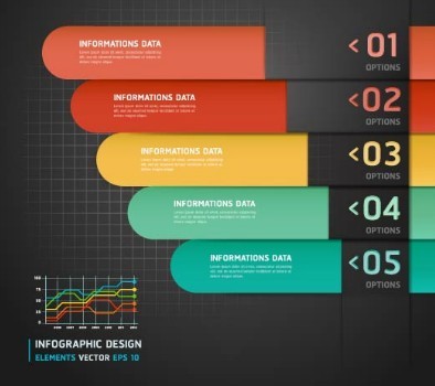 Colorful Paper Number Labels For Infographic Data 02