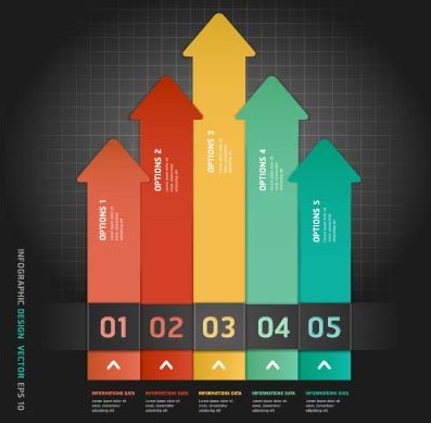 Colorful Paper Number Labels For Infographic Data 03