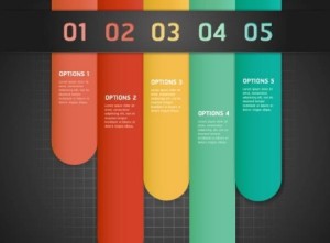 Colorful Paper Number Labels For Infographic Data 05