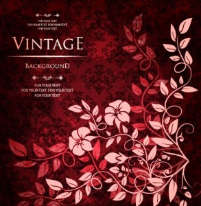 Gorgeous Vintage Flower Background Vector 01