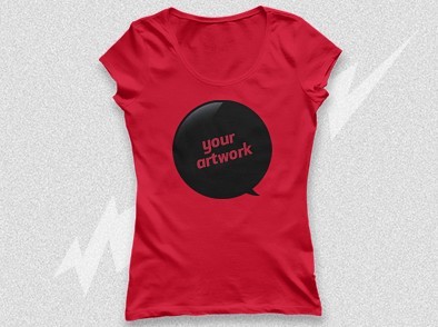 Ladies T-Shirt PSD Mockup