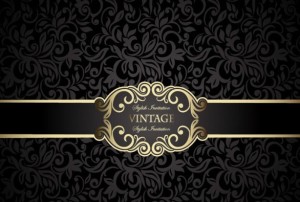 Retro Vintage Floral Swirl Background Vector 02