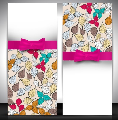 Vector Elegant Vertical Card Design Template 01