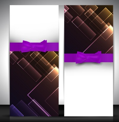 Vector Elegant Vertical Card Design Template 02