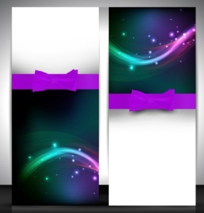 Vector Elegant Vertical Card Design Template 03