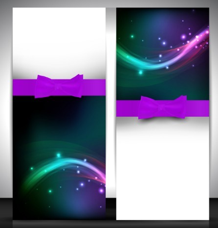 Vector Elegant Vertical Card Design Template 03