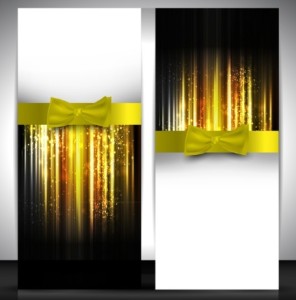 Vector Elegant Vertical Card Design Template 04
