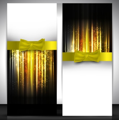 Vector Elegant Vertical Card Design Template 04