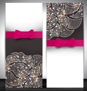 Vector Elegant Vertical Card Design Template 05