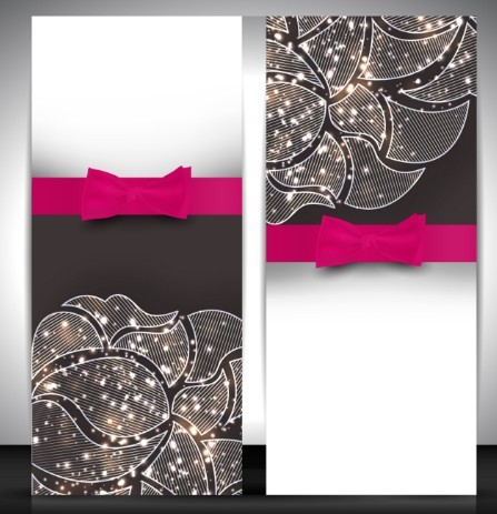 Vector Elegant Vertical Card Design Template 05