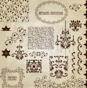 Vector Vintage Floral Border and Corner Design Elements 01