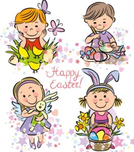 Cartoon Happy Easter Vector Illustration