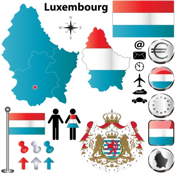 Vector Luxembourg Information Graphic Elements