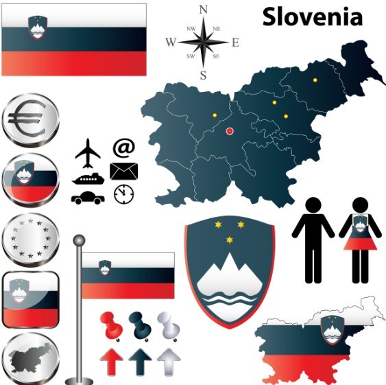 Vector Slovenia Information Graphic Elements