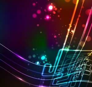 Vector Colorful Flowing Lines Background 01