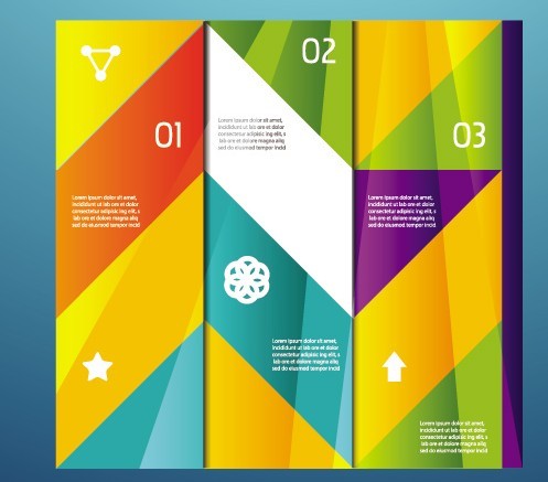 Vector Colorful Inforgraphic Step Circle Elements 03
