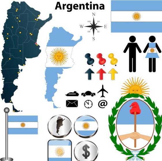 Vector Argentina Information Graphic Elements