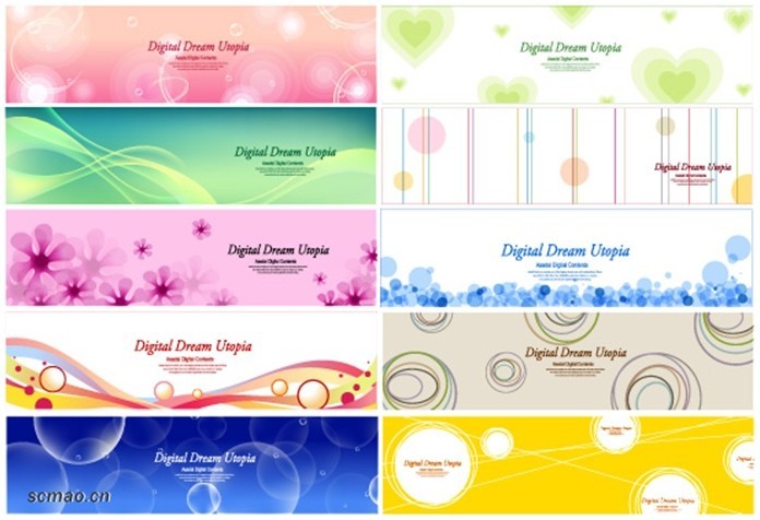 Fresh and Fashion Vector Banner Set