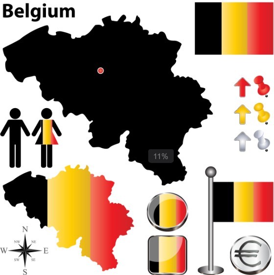 Vector Belgium Information Graphic Elements