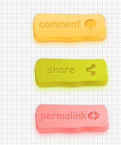 Vector Colorful Gum Buttons