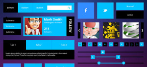 Flat Metro UI Kit PSD