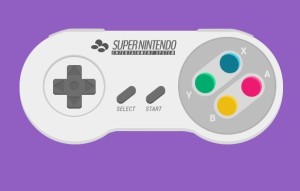 Flat Super Nintendo Controller PSD Template
