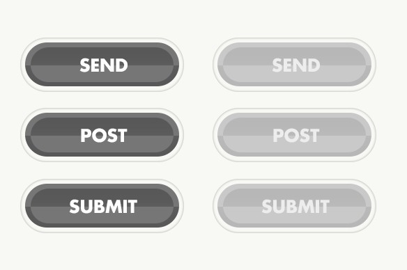 Glossy and Rounded PSD Web Button Templates