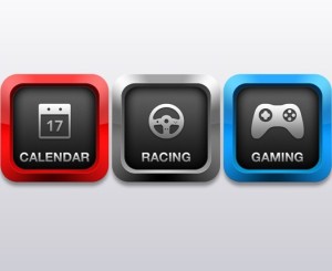 3D Glossy App Icon Pack PSD
