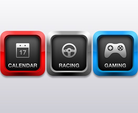 3D Glossy App Icon Pack PSD
